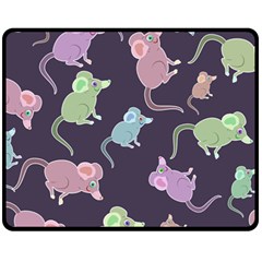 Animals Mouse Fleece Blanket (medium)  by Mariart