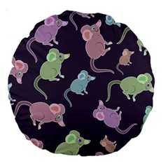 Animals Mouse Large 18  Premium Round Cushions by Mariart