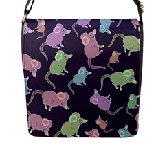 Animals Mouse Flap Closure Messenger Bag (l) by Mariart