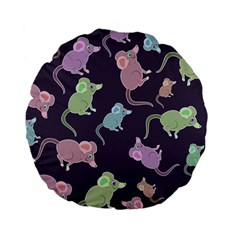 Animals Mouse Standard 15  Premium Flano Round Cushions by Mariart