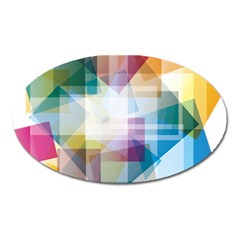 Abstract Background Oval Magnet by Mariart