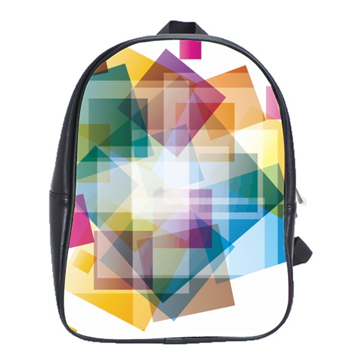 Abstract Background School Bag (Large)