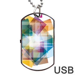 Abstract Background Dog Tag Usb Flash (one Side) by Mariart