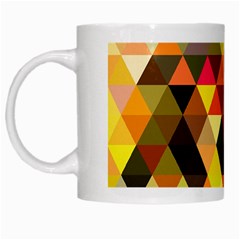 Abstract Geometric Triangles Shapes White Mugs by Mariart