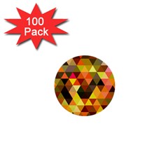 Abstract Geometric Triangles Shapes 1  Mini Buttons (100 Pack)  by Mariart