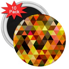 Abstract Geometric Triangles Shapes 3  Magnets (10 Pack)  by Mariart