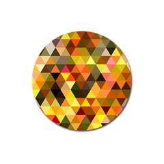 Abstract Geometric Triangles Shapes Magnet 3  (round) by Mariart