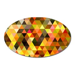 Abstract Geometric Triangles Shapes Oval Magnet