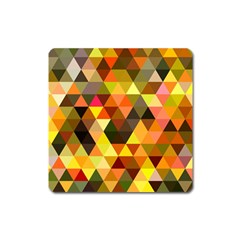 Abstract Geometric Triangles Shapes Square Magnet by Mariart