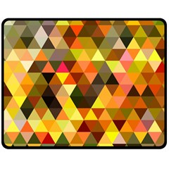 Abstract Geometric Triangles Shapes Fleece Blanket (medium)  by Mariart