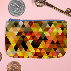 Abstract Geometric Triangles Shapes Large Coin Purse by Mariart