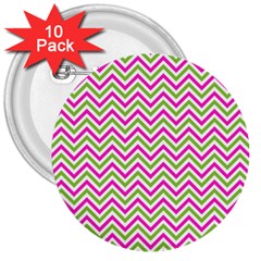 Abstract Chevron 3  Buttons (10 Pack) 