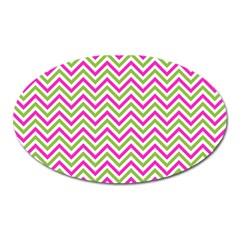 Abstract Chevron Oval Magnet by Mariart