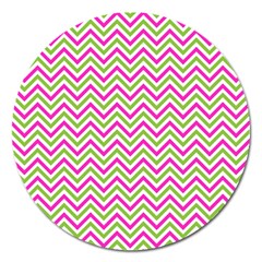 Abstract Chevron Magnet 5  (round) by Mariart