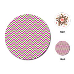 Abstract Chevron Playing Cards (round) by Mariart