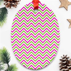 Abstract Chevron Oval Ornament (two Sides) by Mariart