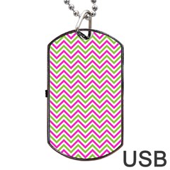 Abstract Chevron Dog Tag Usb Flash (one Side) by Mariart