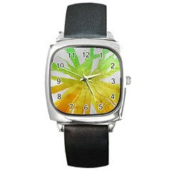 Abstract Background Tremble Render Square Metal Watch by Mariart