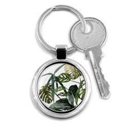 Botanical Illustration Palm Leaf Key Chains (round)  by Mariart