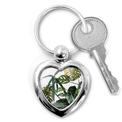 Botanical Illustration Palm Leaf Key Chains (heart)  by Mariart