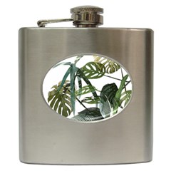 Botanical Illustration Palm Leaf Hip Flask (6 Oz) by Mariart