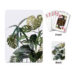 Botanical Illustration Palm Leaf Playing Cards Single Design by Mariart