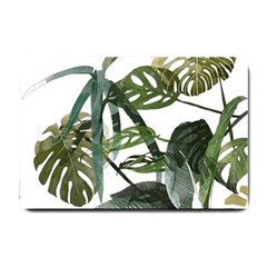 Botanical Illustration Palm Leaf Small Doormat  by Mariart