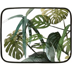 Botanical Illustration Palm Leaf Fleece Blanket (mini) by Mariart