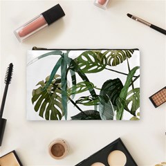 Botanical Illustration Palm Leaf Cosmetic Bag (medium) by Mariart