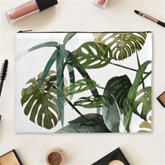 Botanical Illustration Palm Leaf Cosmetic Bag (xl) by Mariart