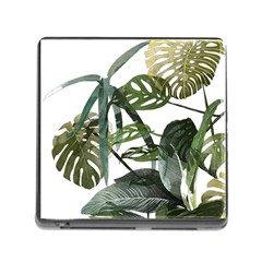 Botanical Illustration Palm Leaf Memory Card Reader (square 5 Slot) by Mariart