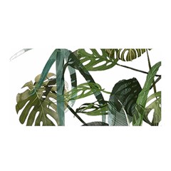 Botanical Illustration Palm Leaf Satin Wrap by Mariart