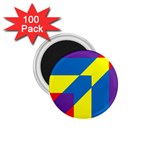 Colorful Red Yellow Blue Purple 1.75  Magnets (100 pack)  Front