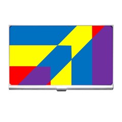 Colorful Red Yellow Blue Purple Business Card Holder by Mariart