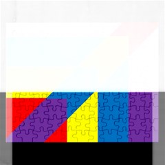 Colorful Red Yellow Blue Purple Rectangular Jigsaw Puzzl by Mariart