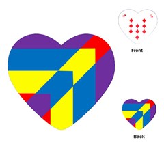 Colorful Red Yellow Blue Purple Playing Cards (heart) by Mariart