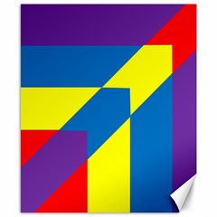 Colorful Red Yellow Blue Purple Canvas 8  X 10  by Mariart