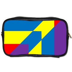 Colorful Red Yellow Blue Purple Toiletries Bag (one Side) by Mariart