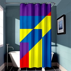 Colorful Red Yellow Blue Purple Shower Curtain 36  X 72  (stall)  by Mariart