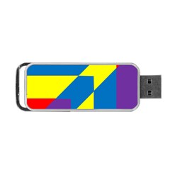 Colorful Red Yellow Blue Purple Portable Usb Flash (two Sides) by Mariart