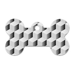 Cube Isometric Dog Tag Bone (two Sides) by Mariart