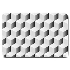 Cube Isometric Large Doormat  by Mariart