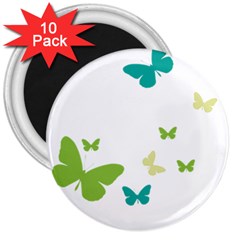 Butterfly 3  Magnets (10 Pack) 