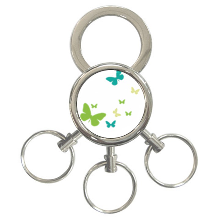 Butterfly 3-Ring Key Chains