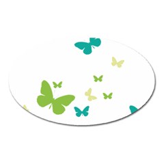 Butterfly Oval Magnet by Mariart