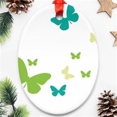 Butterfly Oval Ornament (two Sides) by Mariart