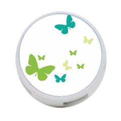 Butterfly 4-port Usb Hub (one Side) by Mariart