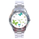 Butterfly Stainless Steel Analogue Watch Front