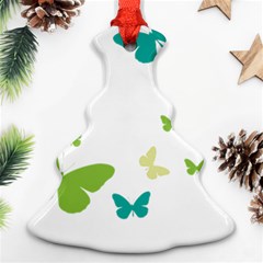 Butterfly Christmas Tree Ornament (two Sides) by Mariart