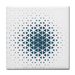 Business Blue Triangular Pattern Tile Coasters by Mariart